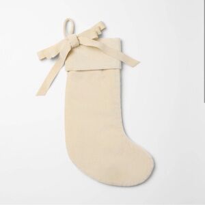 Velvet Bow Stocking Cream - Threshold™ designed with Studio McGee